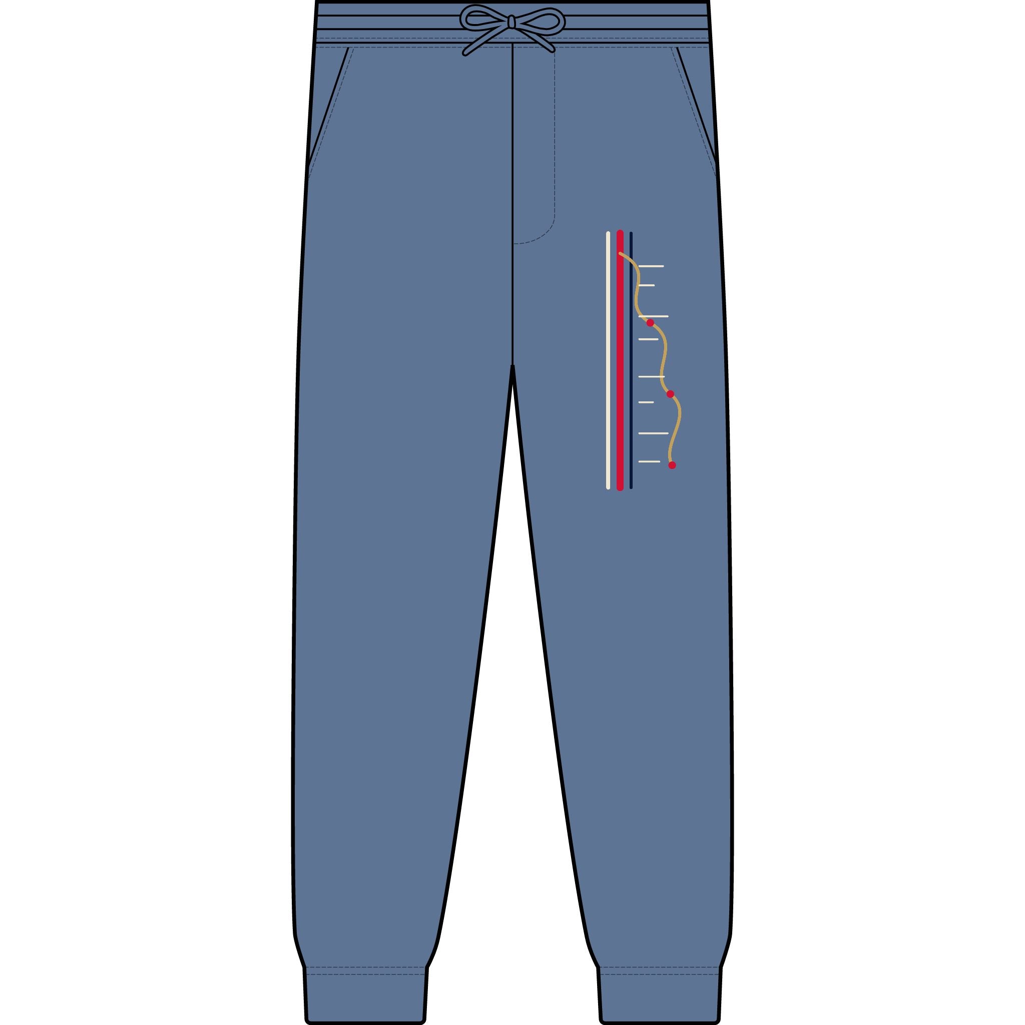 Passage Pigment Fleece Pant front production mockup