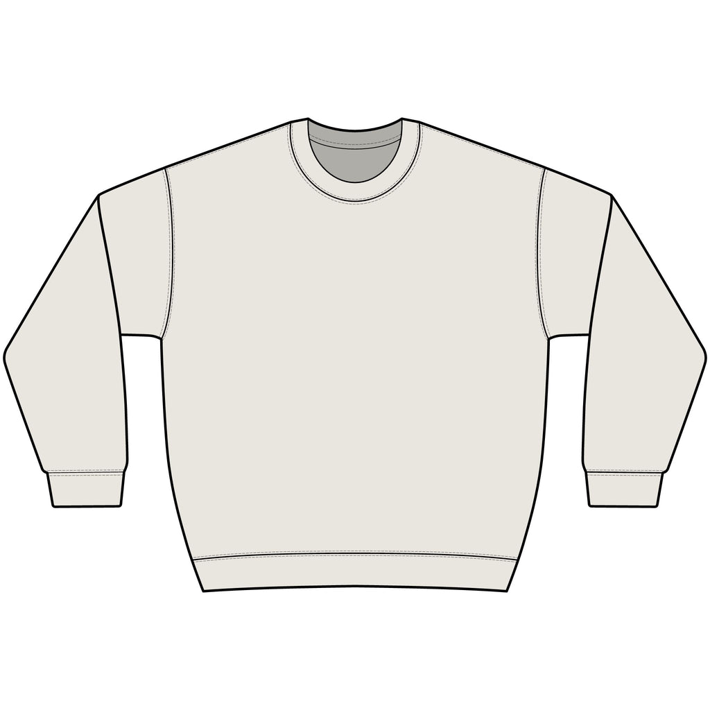 Lòt Bò Cross-Grain Crew sleeve production mockup