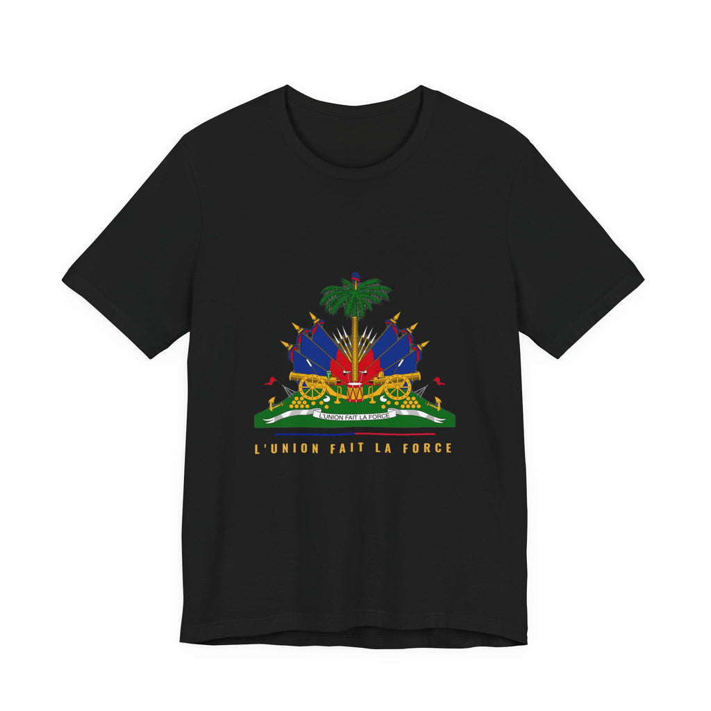Coat of Arms Tee — L'Union Fait La Force — Black