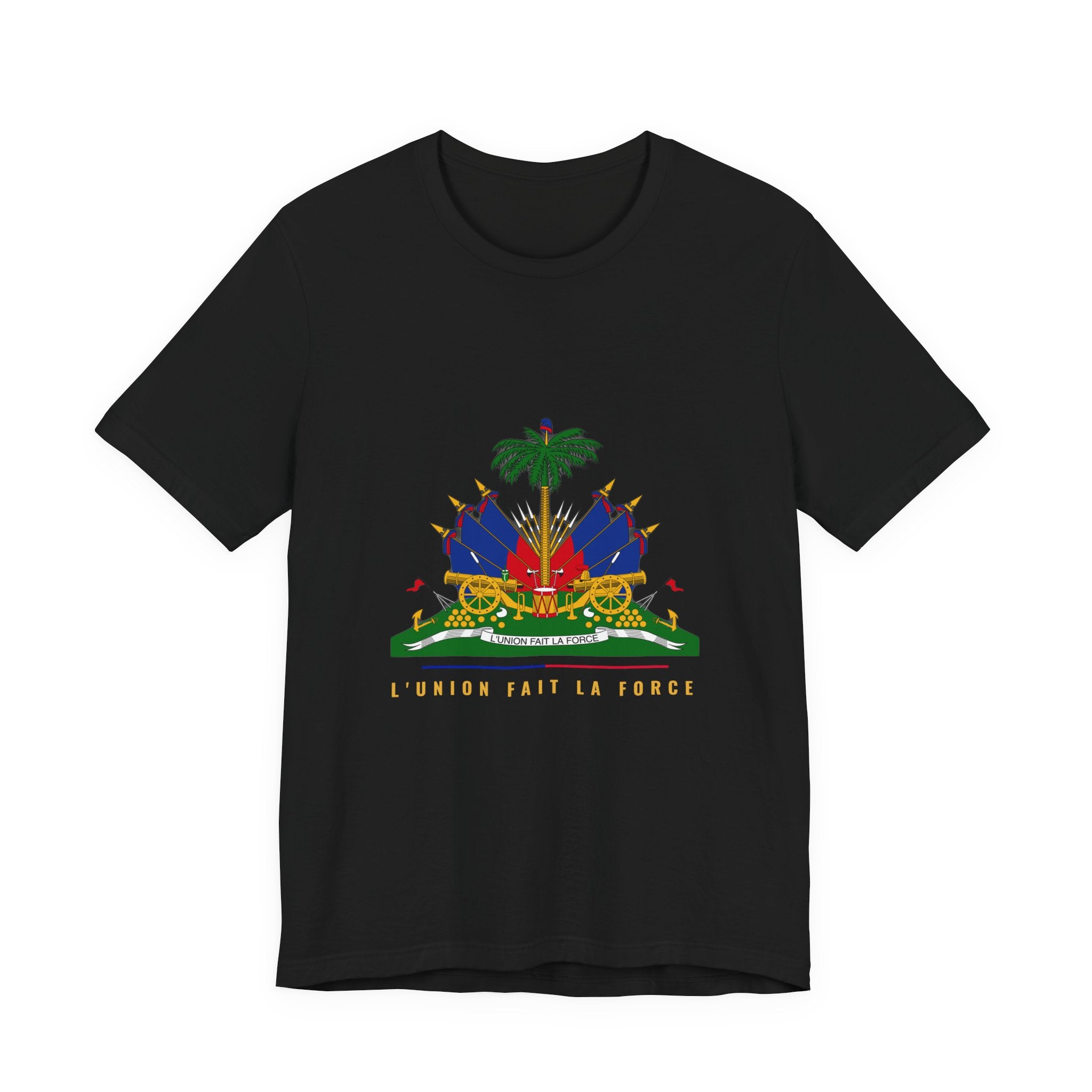 Coat of Arms Tee — L'Union Fait La Force — Black