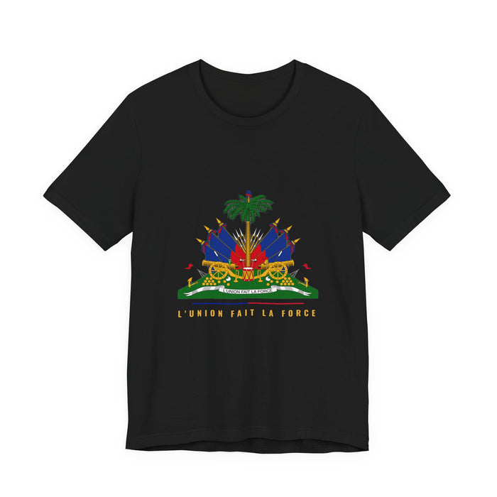 Coat of Arms Tee — L'Union Fait La Force — Black