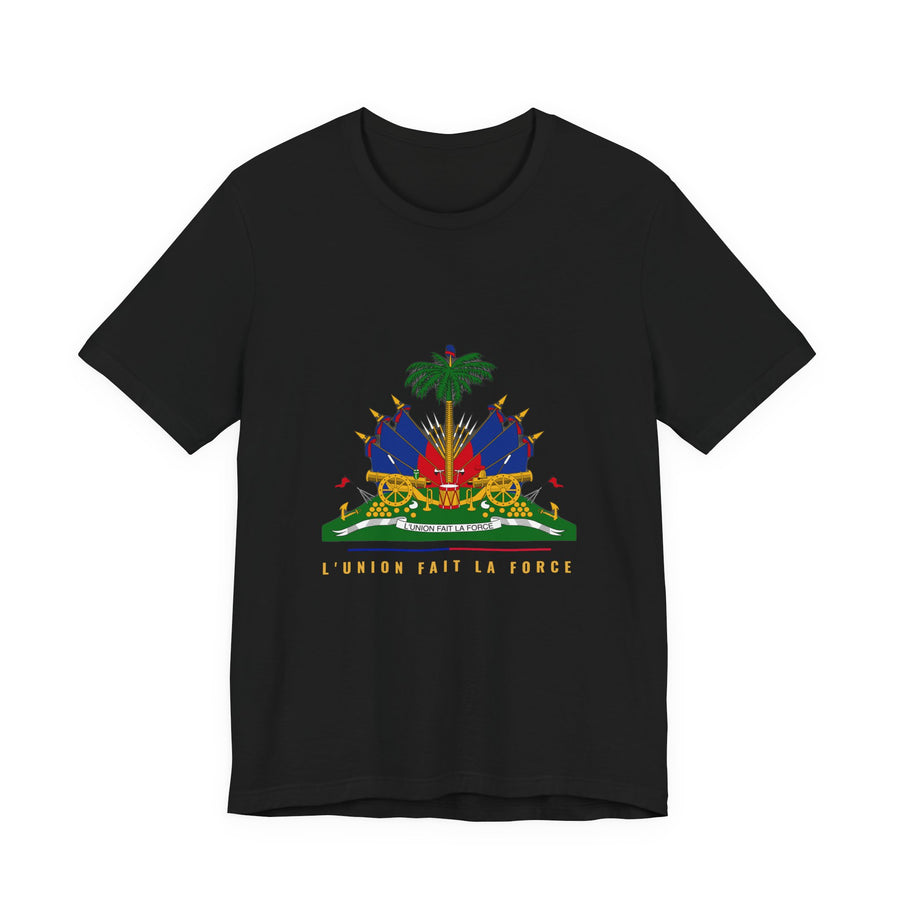 Coat of Arms Tee — L'Union Fait La Force — Black