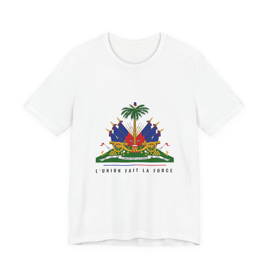 Coat of Arms Tee — L'Union Fait La Force — White