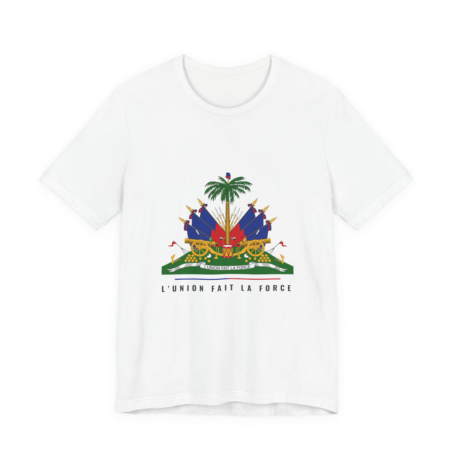 Coat of Arms Tee — L'Union Fait La Force — White
