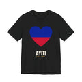 Haiti Flag Heart Tee — Black