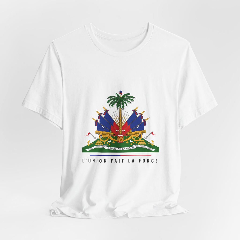 Coat of Arms Tee — L'Union Fait La Force — White
