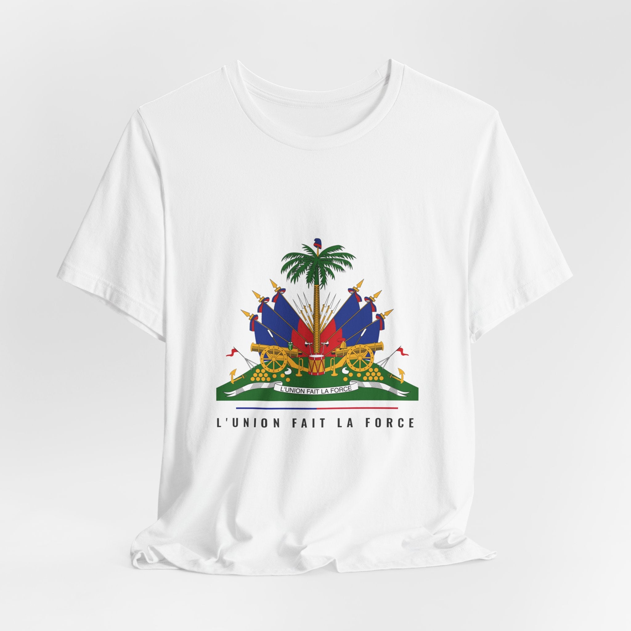 Coat of Arms Tee — L'Union Fait La Force — White